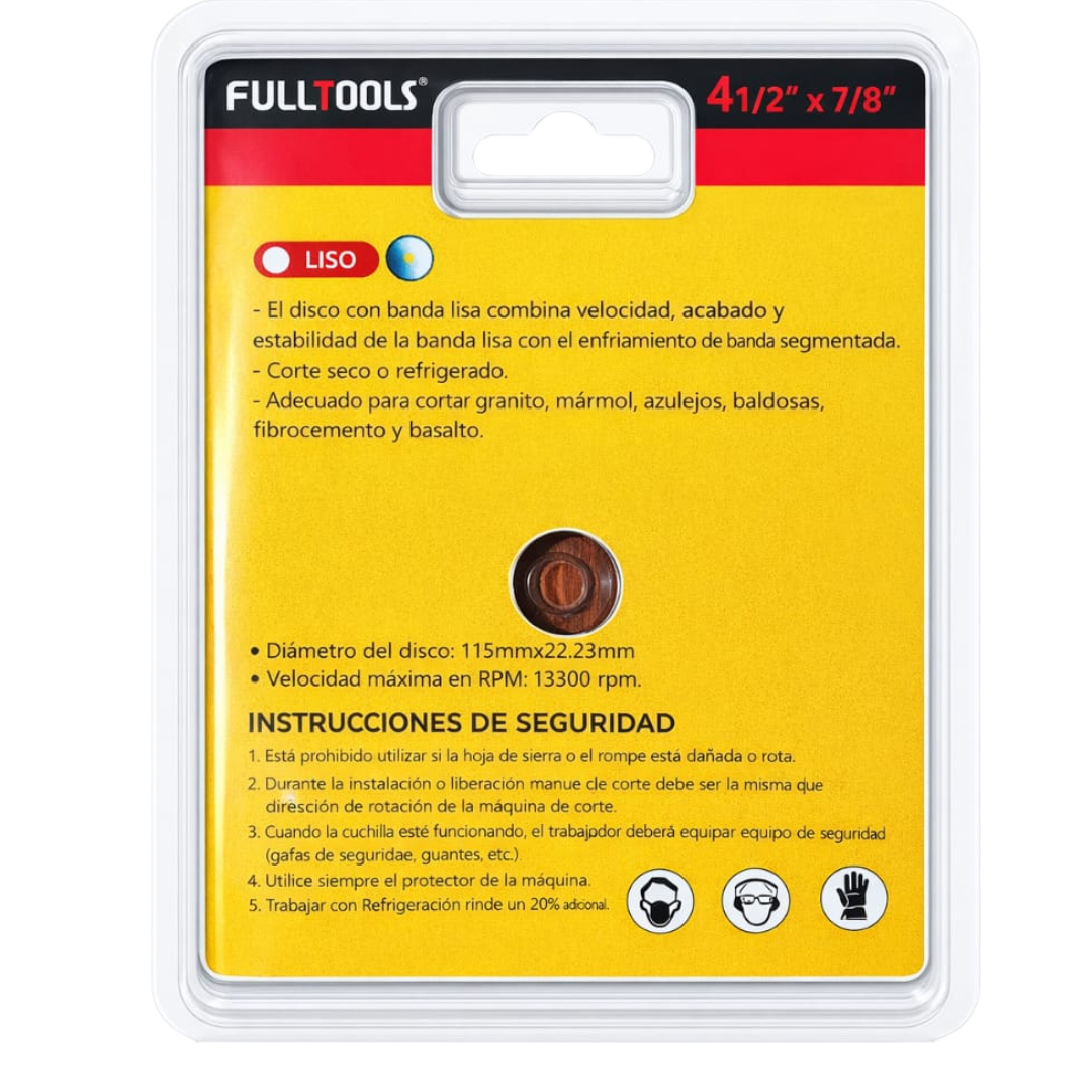 Disco Diamante Ultrafino Corte Seco Fulltools Coltools 4 1/2