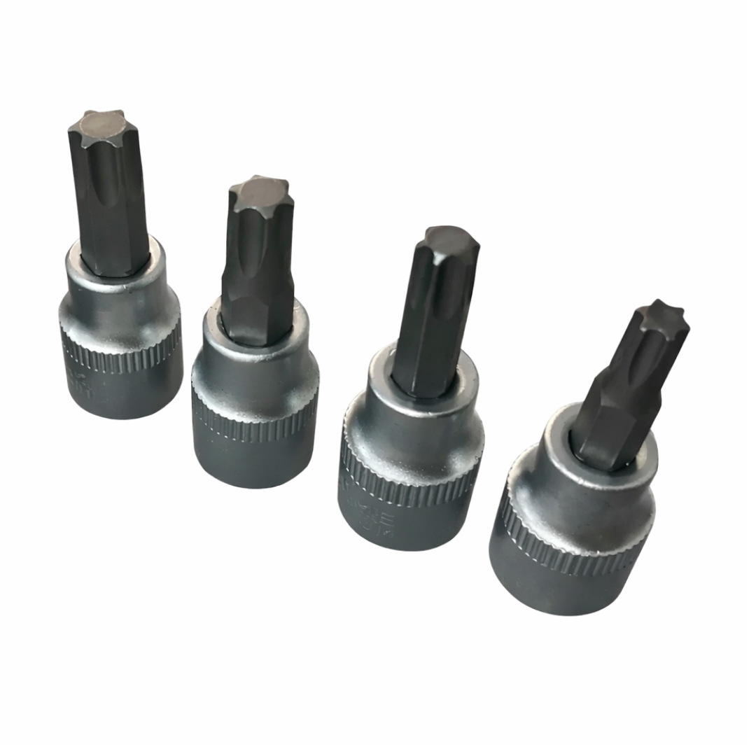 Juego De Copas Y Puntas Torx 34 Piezas Para Ratchet 3/8 Y 1/4