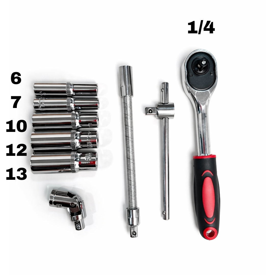 Ratchet 1/4 Con Copas Largas