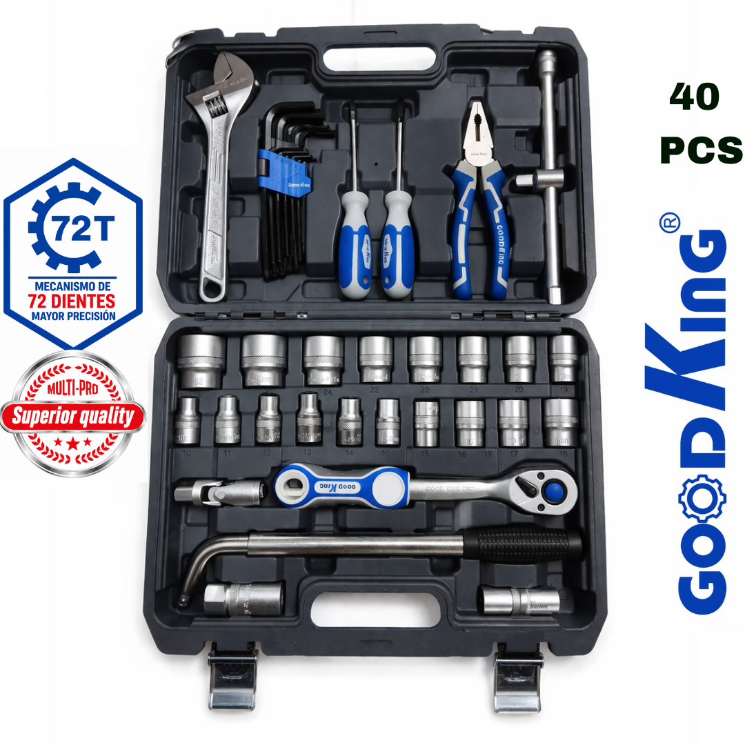 Juego de Ratchet Good King Herramientas x 40 Piezas Para Trabajo Pesado