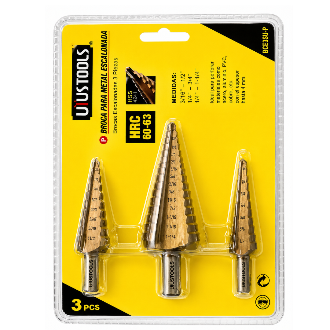 Brocas Escalonadas para Metal Uyustools