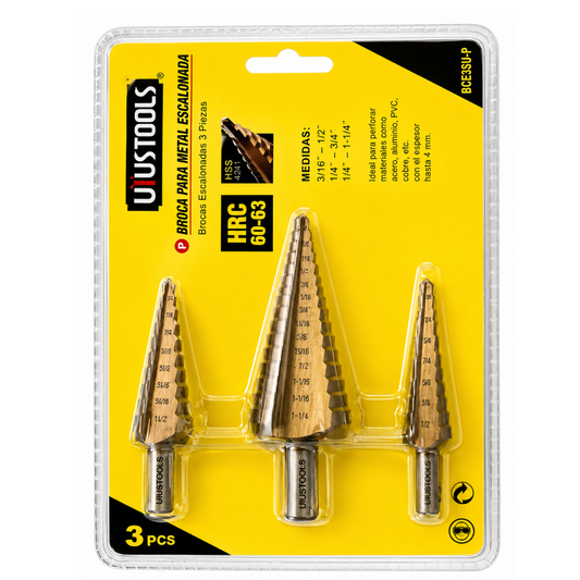 Brocas Escalonadas para Metal Uyustools