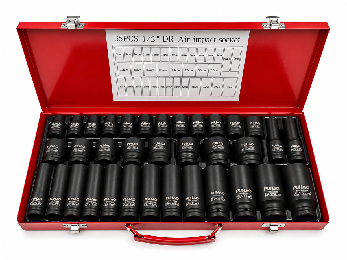 Juego de copas de impacto 1/2" FUHAO - 35 piezas
