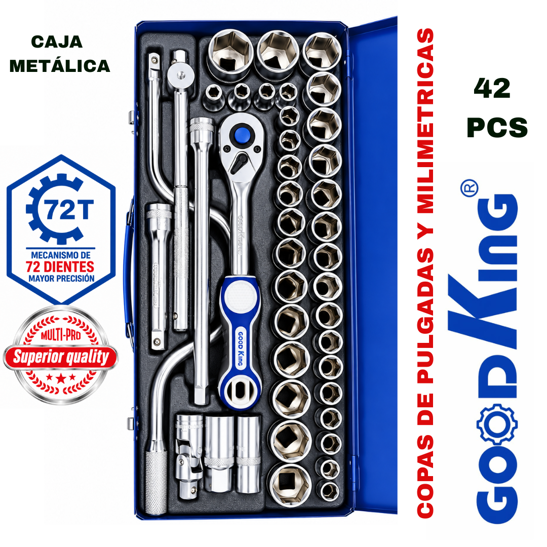 Juego de Ratchet Good King  Herramientas x 42 Piezas Para Trabajo Pesado