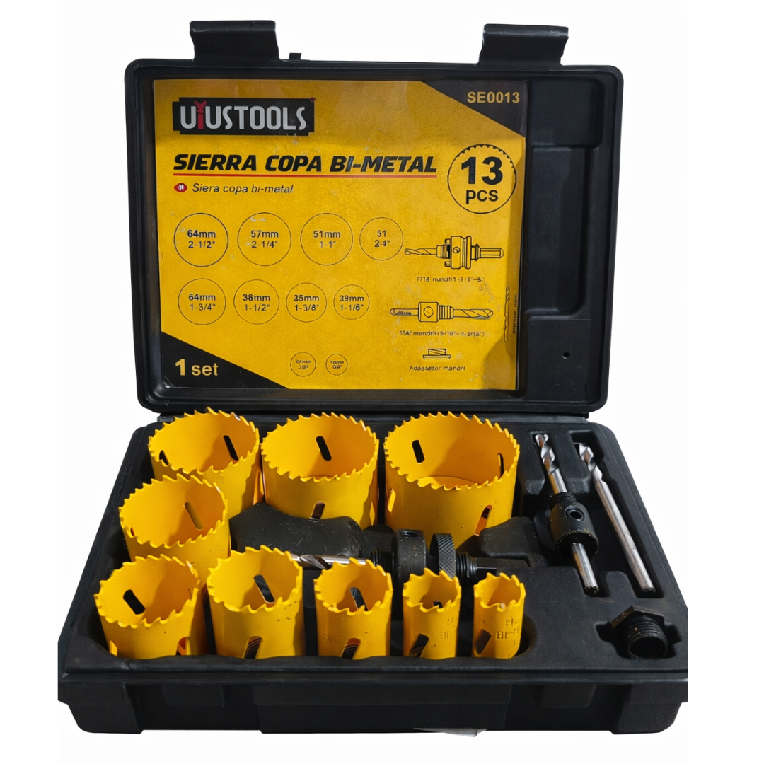 Juego de Sierra Copa 13 Piezas Bimetal Uyustools Coltools