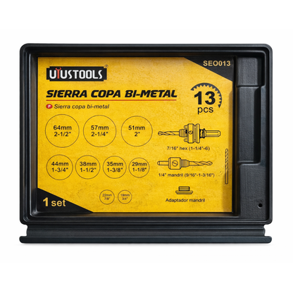 Juego de Sierra Copa 13 Piezas Bimetal Uyustools Coltools