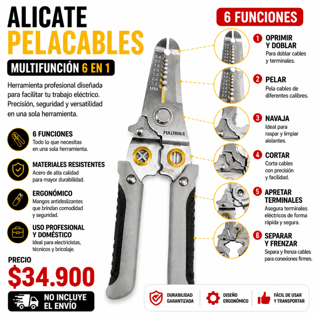 Pelacables 6 Funciones Fulltools Coltools
