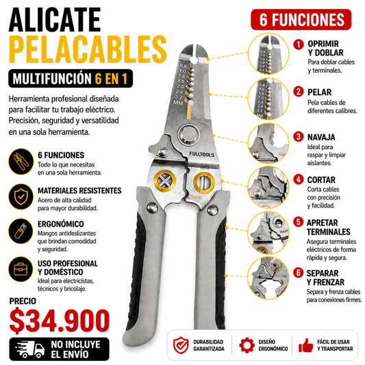 Pelacables 6 Funciones Fulltools Coltools