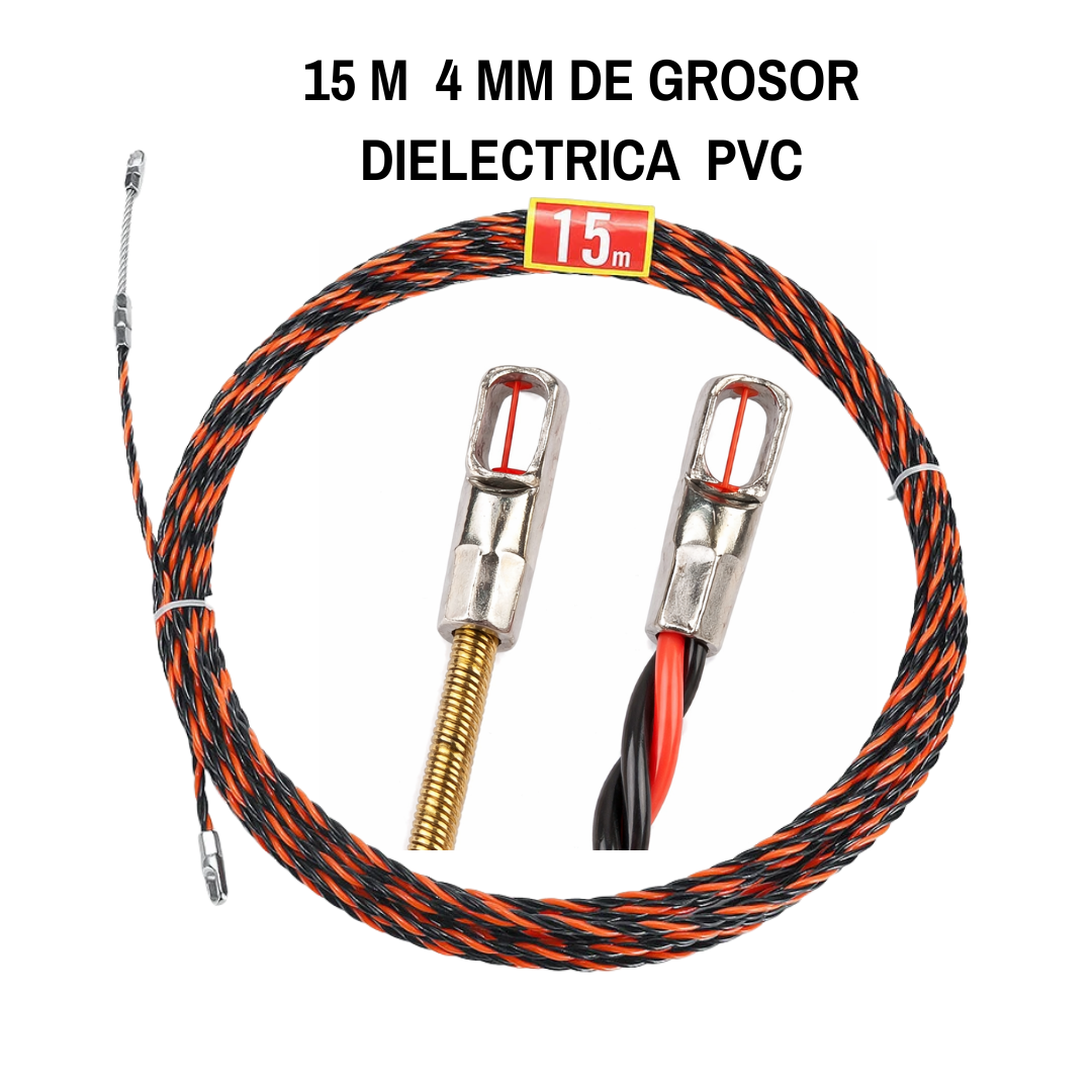 Sonda Pasacables  PVC Aislada 15 M 4 MM de Grosor
